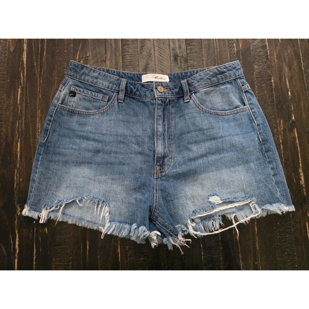 KanCan Cutoff Denim Shorts Women's Size 13/30 Distressed Boho Festival Cowgirl